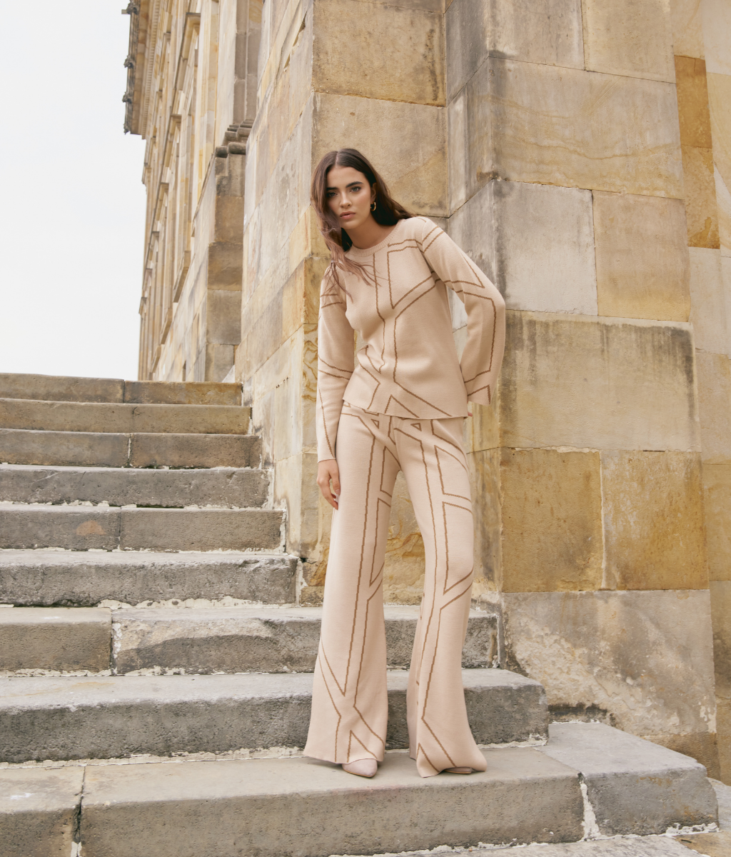 MONACO PANTS SET BEIGE-CAMEL