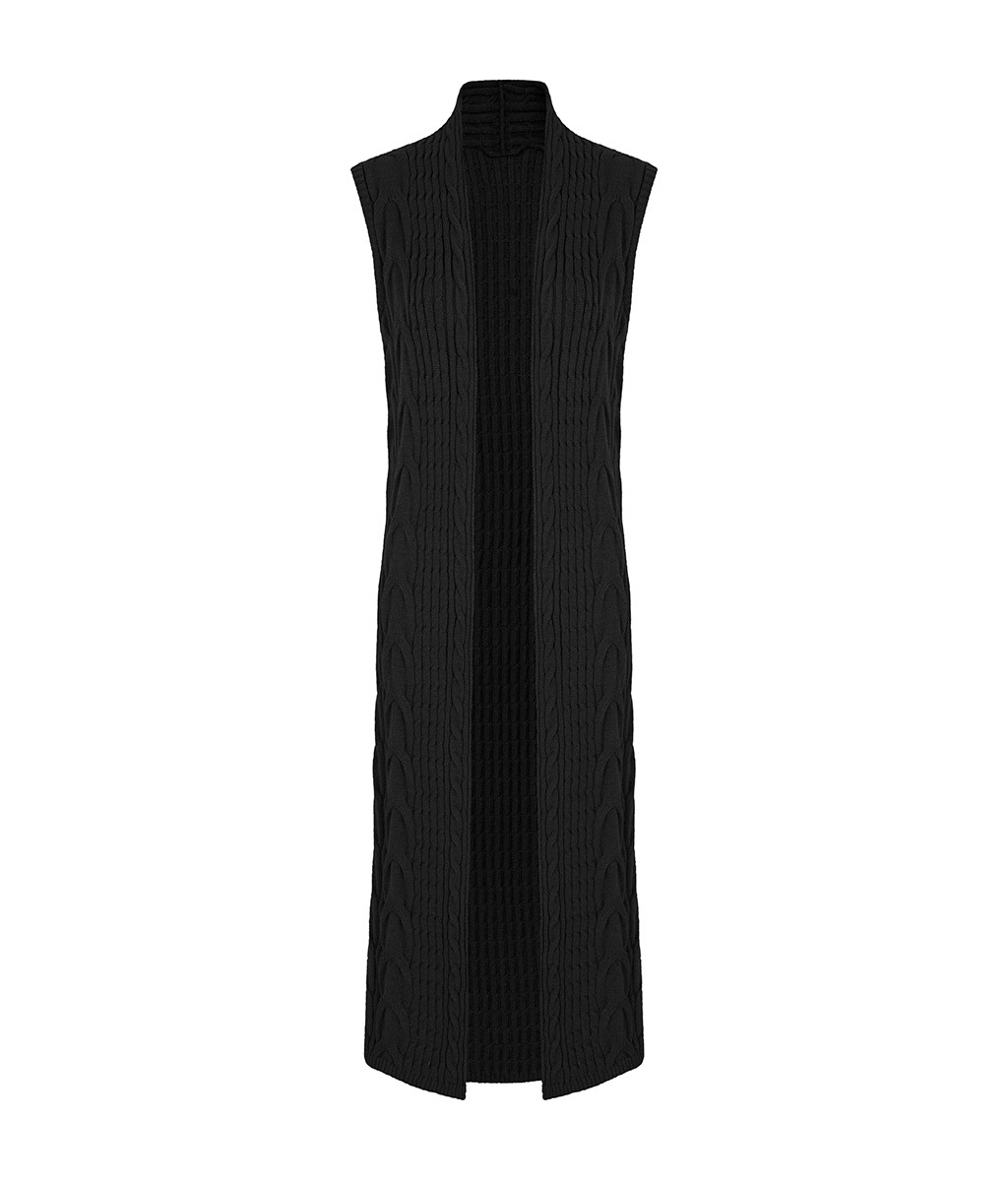 KYOTO LONG VEST BLACK