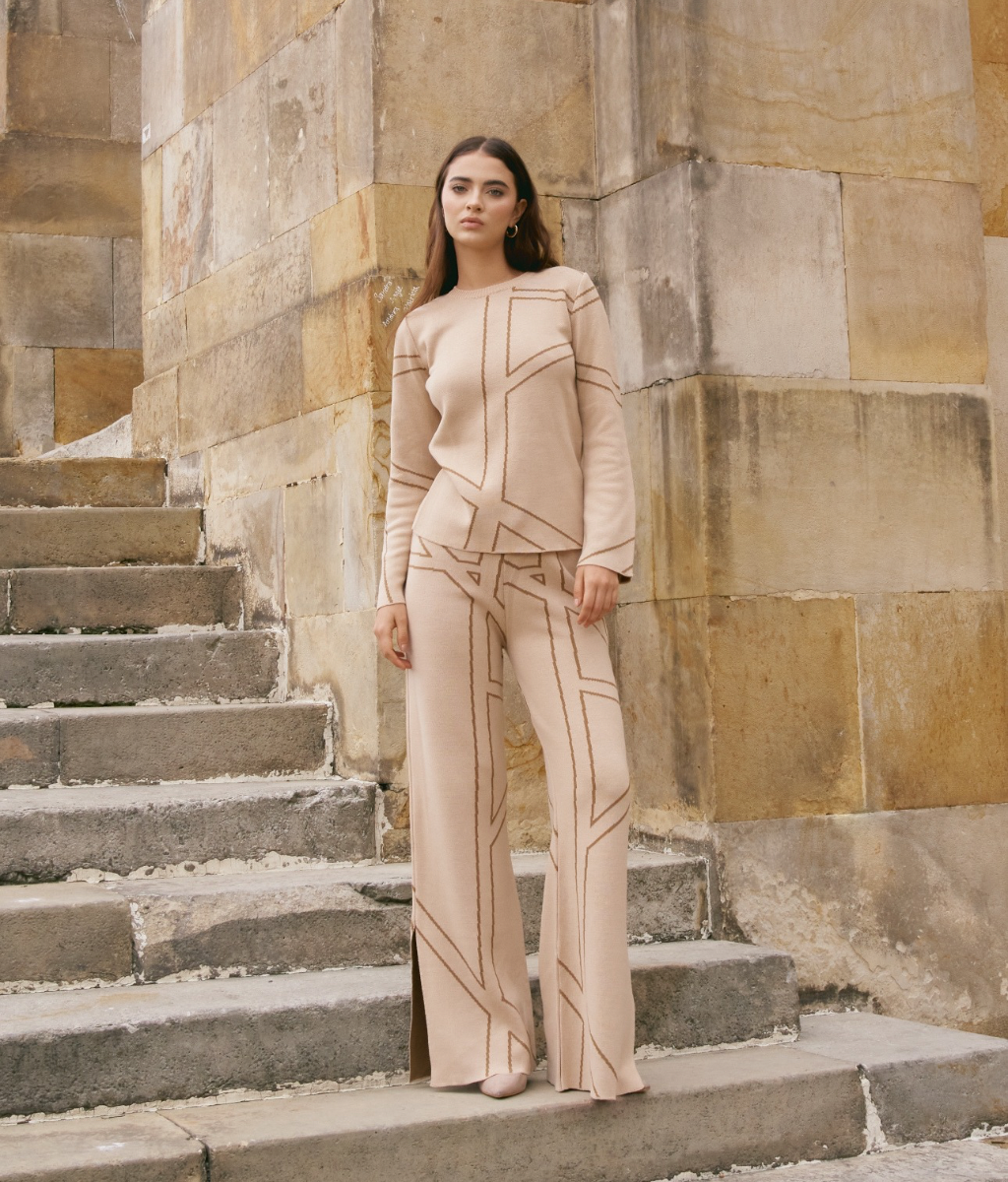 MONACO PANTS SET BEIGE-CAMEL