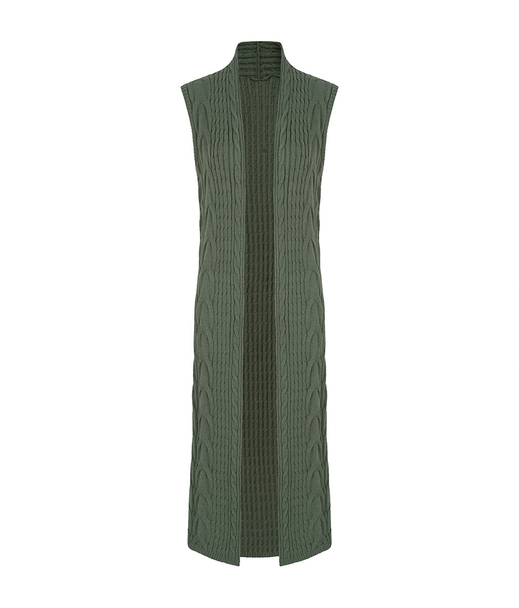 KYOTO LONG VEST GREEN