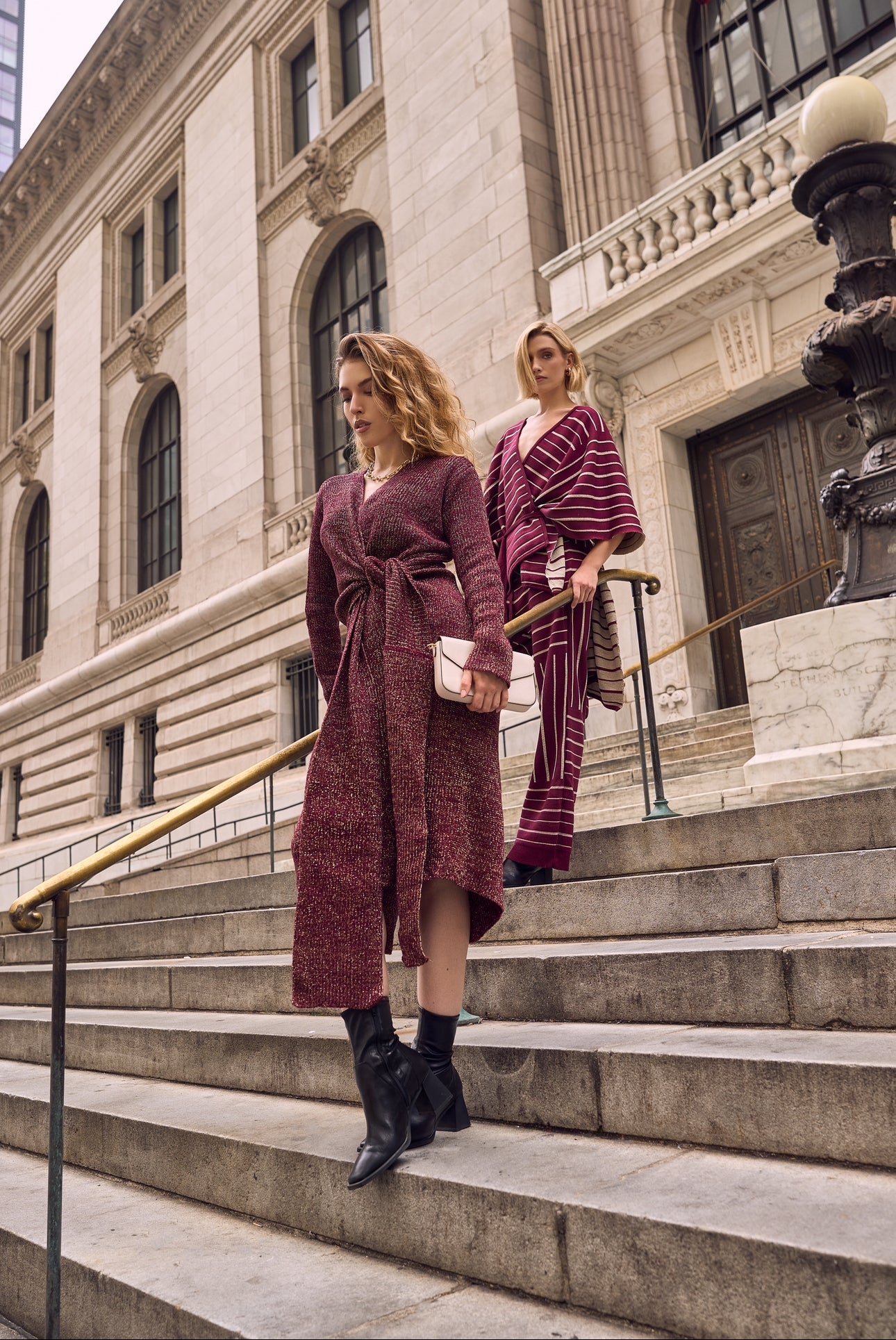 NOBU BURGUNDY-GOLD SHAWL