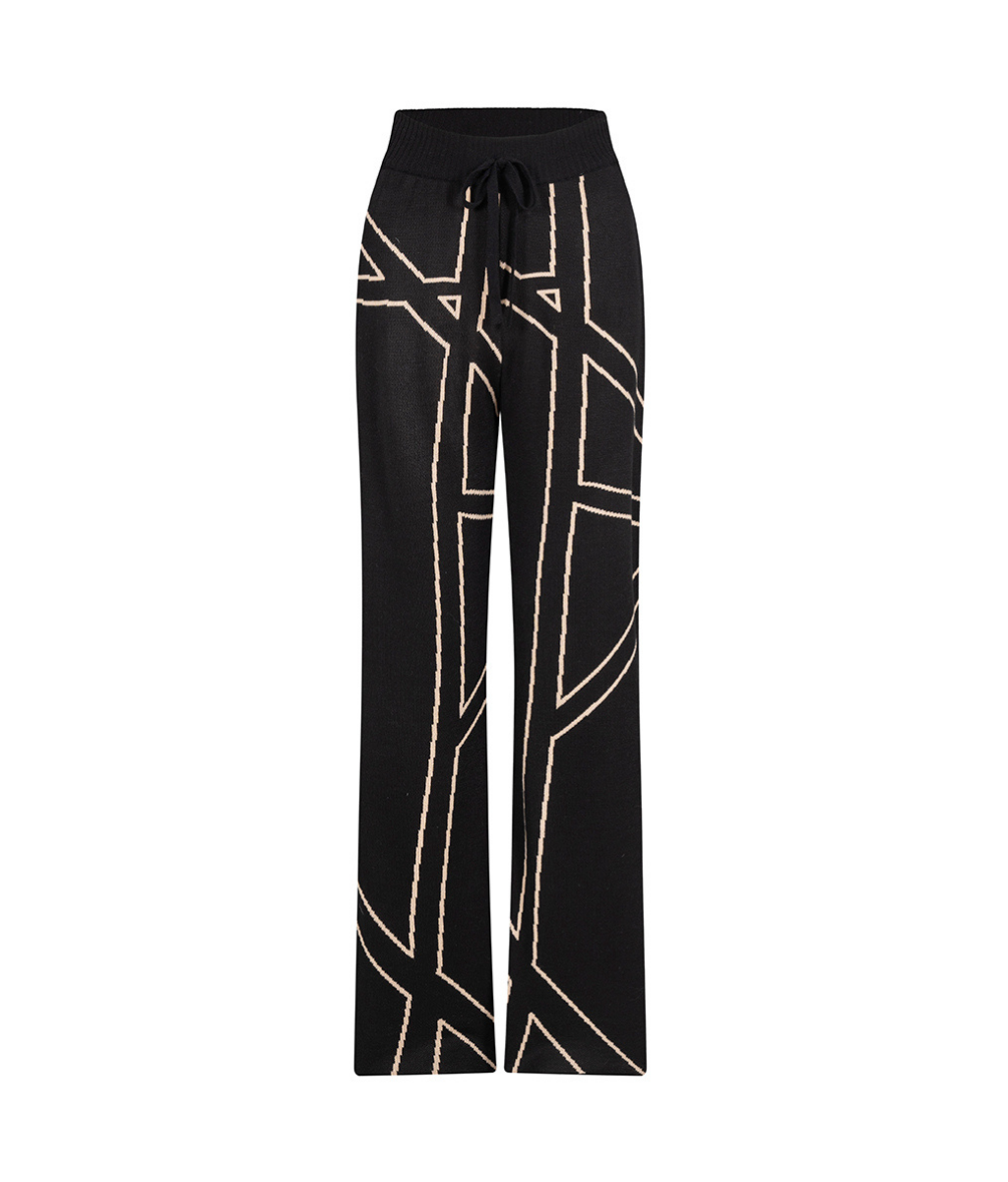 MONACO  PANTS SET BLACK- BEIGE